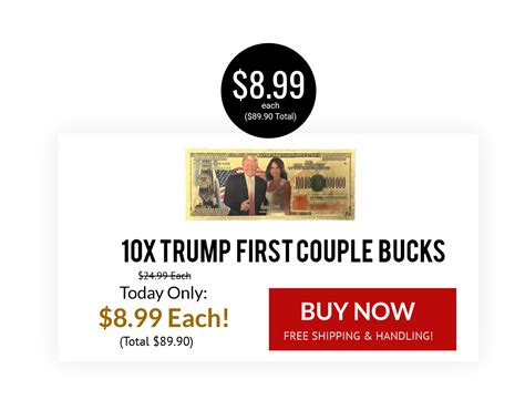Order Your Trump First Couple Bucks Today
