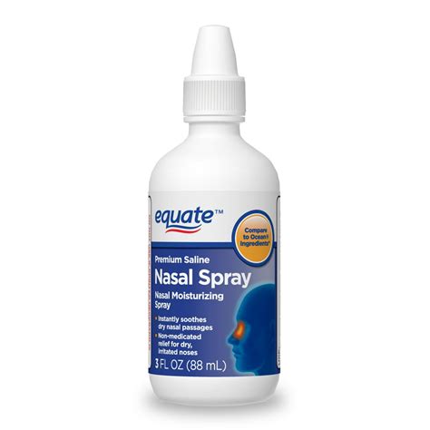 Equate Saline Nasal Spray Sodium Chloride 065 3 Fl Oz