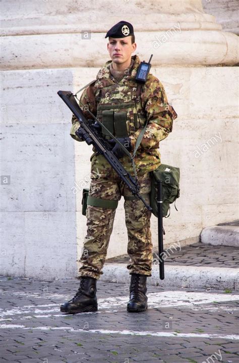 An Italian Special Forces Officer Stands Guard Near St Peters Square