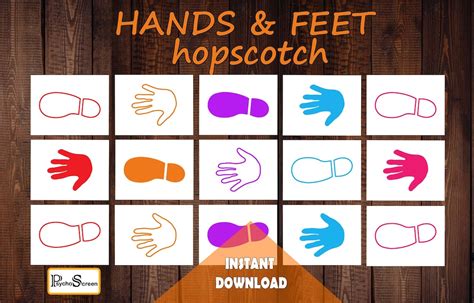 Hands And Shoe Steps Sensory Path Hopscotch For Hands And Feet Etsy