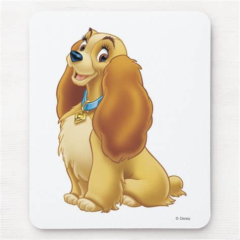 Lady And The Tramps Lady Smiling Disney Mouse Pad Zazzle