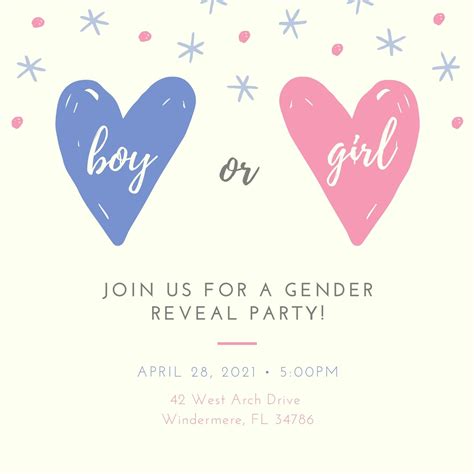 Editable Simpleminimalist Gender Reveal Party Invitation Invitations And Announcements
