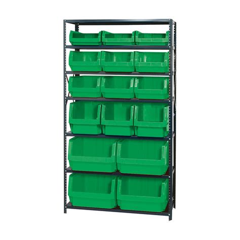 Heavy duty storage wheel containers. Quantum Storage Heavy Duty Metal Shelving Unit With 16 ...