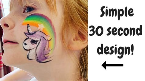 Simple And Fast Unicorn Face Paint Tutorial Youtube