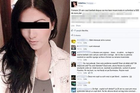 Romanian Woman Advertises On Facebook For A Man To Impregnate Her