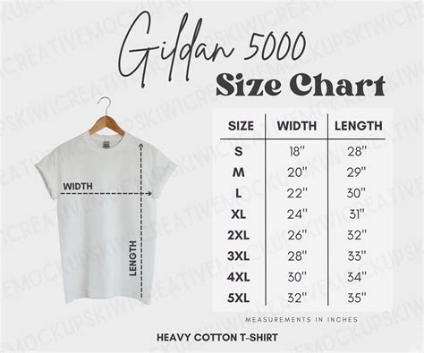 Gildan 5000 Size Chart Guide T Shirt Size Chart G5000 Uk