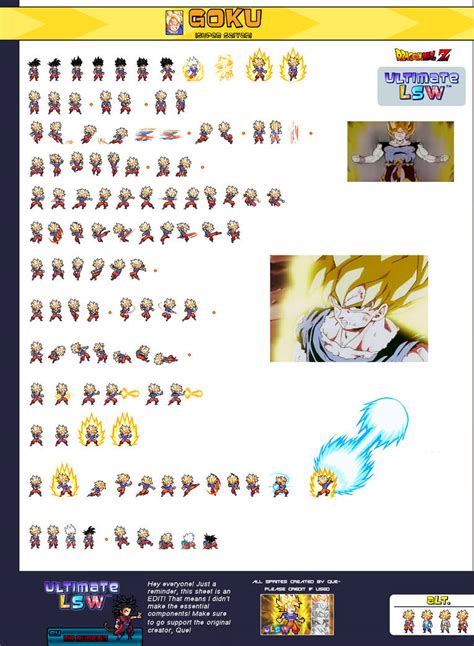 Goku Super Saiyan First Time Sprite Sheet Ulsw By Mrruben7 On Deviantart