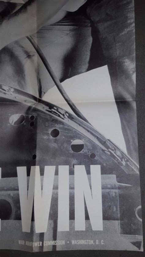 Original Nos 1942 Wwii Poster United We Win Alex Liberman 40 Black