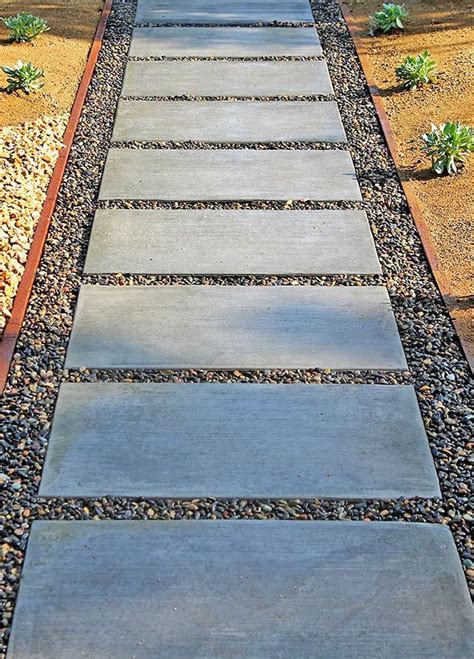 For Path To South Side Yard Concrete Pavers With Gravel And Defined