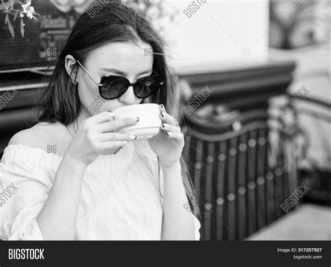 Woman Sunglasses Drink Image And Photo Free Trial Bigstock
