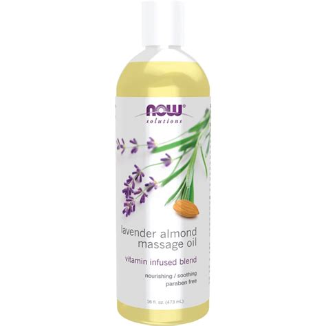 now foods massage oil lavender almond 16 fl oz liquid swanson health products