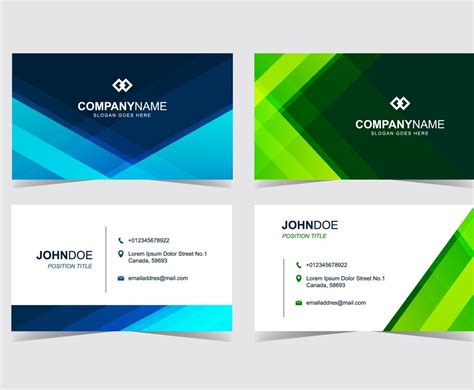 Business Name Card Templates Freevectors