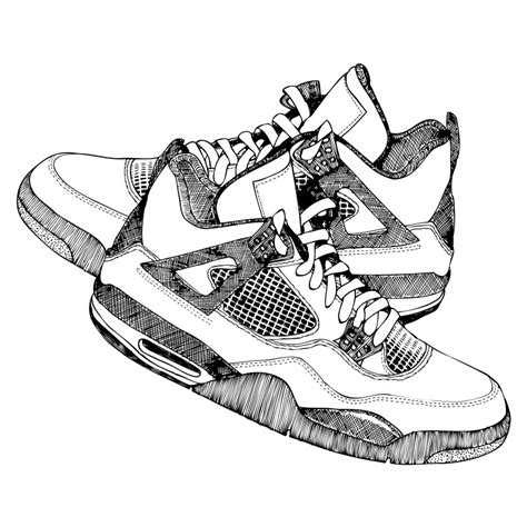 Free Hand Drawn Sports Shoes Vector Image