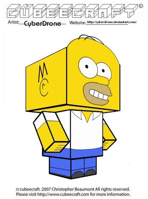 Cubeecraft De Los Simpson Megapost Los Simpson Hombre Abejorro