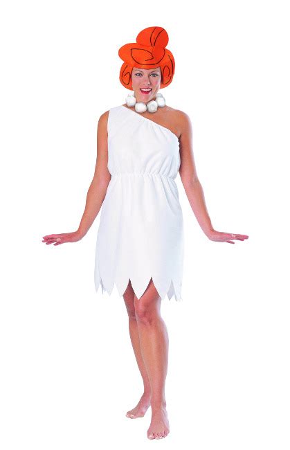 Incluye un vestido (botines y peluca no incluidos). Disfraz de cavernícola blanco Wilma Picapiedra para mujer