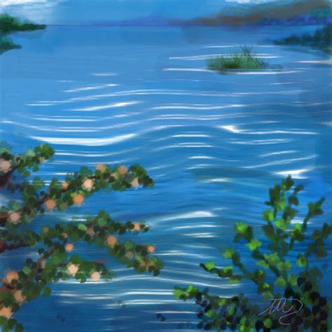 Calm Water ← A Landscape Speedpaint Drawing By Danila Queeky