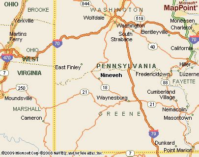 Nineveh Pennsylvania Area Map More