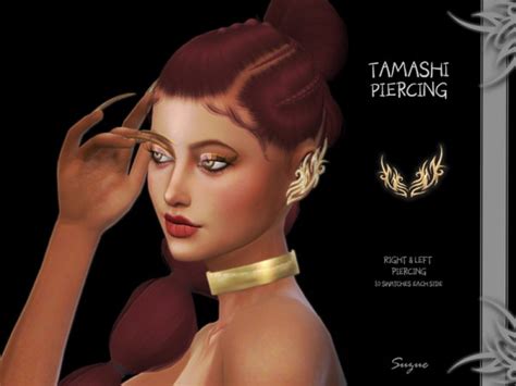 The Sims Resource Tamashi Piercing By Suzue Sims 4 Downloads