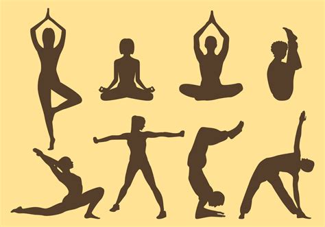 Woman And Man Yoga Silhouettes Download Free Vector Art Stock