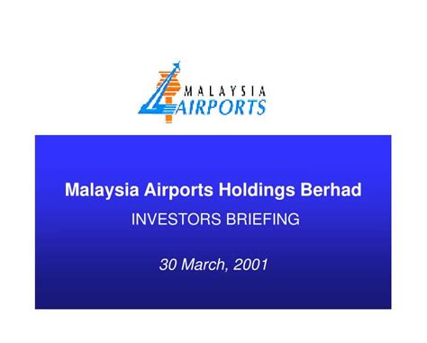 Malaysia airports holdings berhad is an investment holding company. PPT - Malaysia Airports Holdings Berhad PowerPoint ...