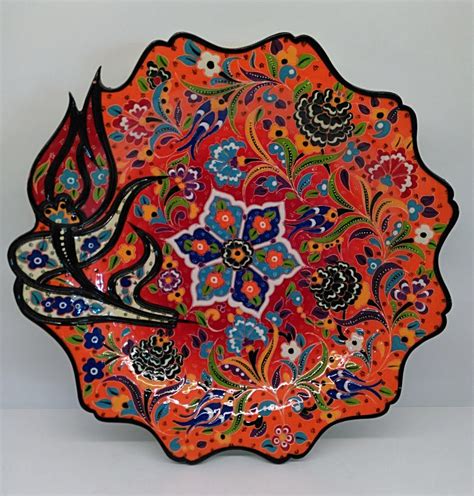 HANDMADE TURKISH CERAMIC PLATE 30 Cm 11 8 Turkish Ceramics