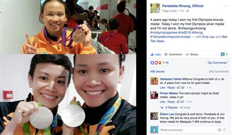 She was quickly identified as a talent for diving. Divers Pandelela Rinong & Cheong Jun Hoong Win Silver ...
