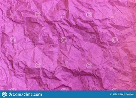 Purple Wrinkle Recycle Paper Background Texture Of Crumpled Paper