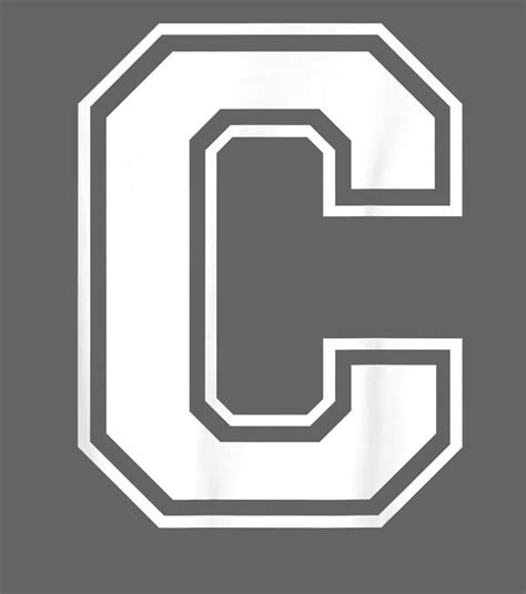 Letter C Capital Alphabet College Varsity Monogram Club Single Day