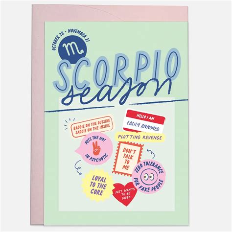 Scorpio Season Birthday Card Kaart Blanche Outer Layer