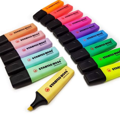 Pack Of 15 Stabilo Boss Highlighter Pens Original 9 Colors And New 6
