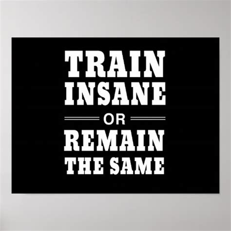 Train Insane Or Remain The Same Poster Zazzle