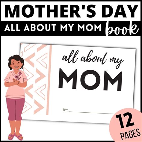 Printable Mothers Day Book I Love My Mom Printable Etsy