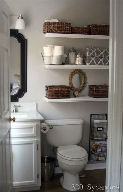 Small bathroom wall storage design above bathtub ideas. 40+ Practical Over The Toilet Storage Ideas 2018