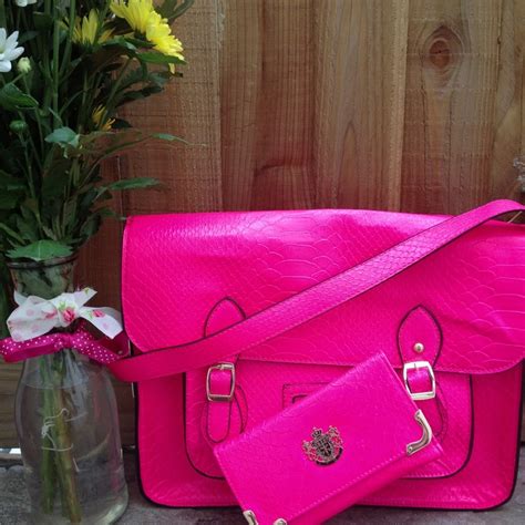Neon Pink Satchel X Bag Accessories Satchel Bags