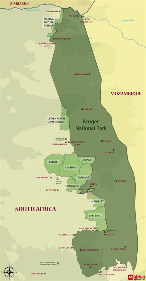 Greater Kruger National Park Map Moriti Private Safaris