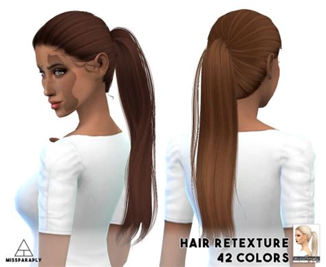 Sims 4 Hairs Miss Paraply Sintiklia Kim Hairstyle Retextured