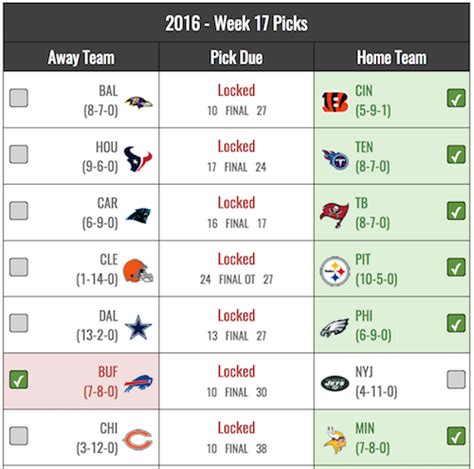 football pickem pool printable sheet