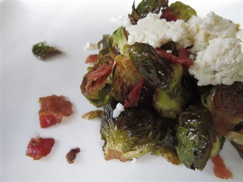 These crispy brussels sprouts are roasted in a hot oven, then mixed with zesty harissa and topped with dollops of cool goat cheese. Fatback and Foie Gras: Roasted Brussels Sprouts with Bacon ...