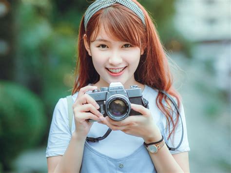 壁紙 アジアの女の子、カメラを使ってください 2560x1600 hd 無料のデスクトップの背景 画像