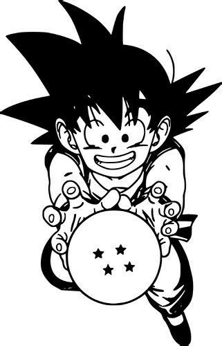 Dragon ball z art black and white. Kid Goku Decal Dragon Ball Z DBZ Car Window Wall Laptop Vinyl Sticker 4" x 6" | eBay