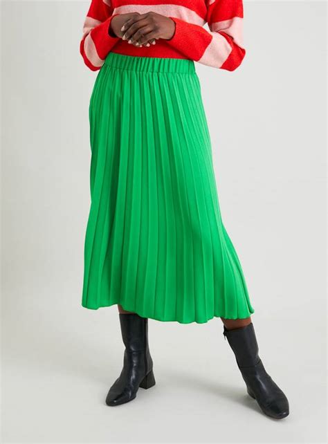 Buy Green Pleated Midi Skirt 12 Skirts Argos