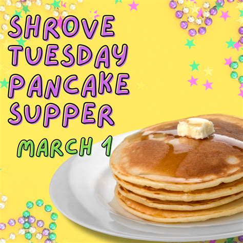 Shrove Tuesday Pancake Supper St Thomas Episcopal Church