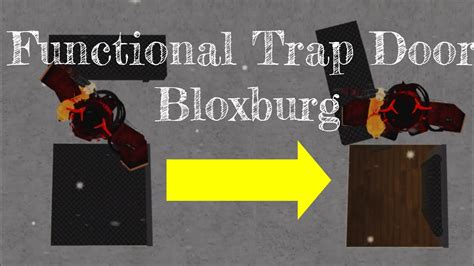 How To Make A Functional Trap Door Bloxburg Youtube