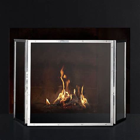 14 Modern Fireplace Screens For Every Budget Glass Fireplace Screen