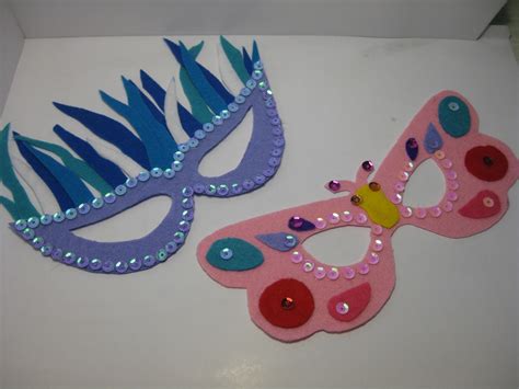 Creaciones Montse Mascaras De Carnaval Hechas Con Fieltro