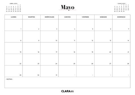 Plantilla Calendario 【mayo 2023】 Para Imprimir Pdf Vrogue