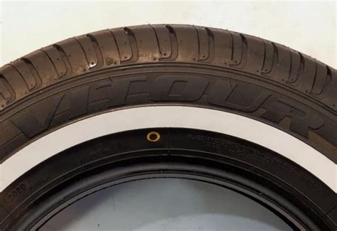 Set Of 4 White Wall Tyres 20570r14 Whitewall Galaxy White Band Early