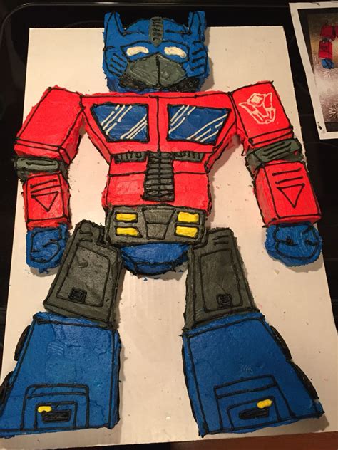 Optimus Prime Cake Optimus Prime Cake Transformer Birthday