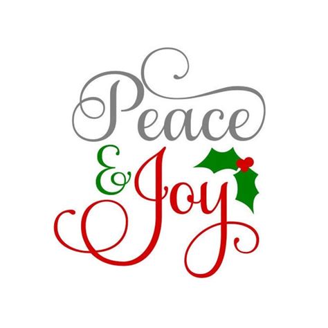 Peace And Joy Svg Christmas Svg Door Sign Svg Digital Dow Inspire
