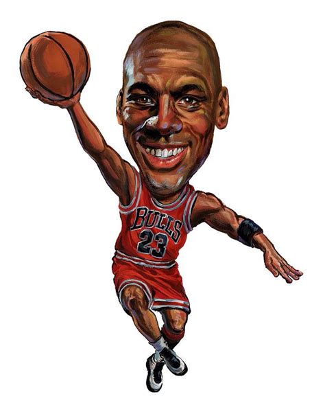Michael Jordan Caricature Michael Jordan Nba Karikatuur